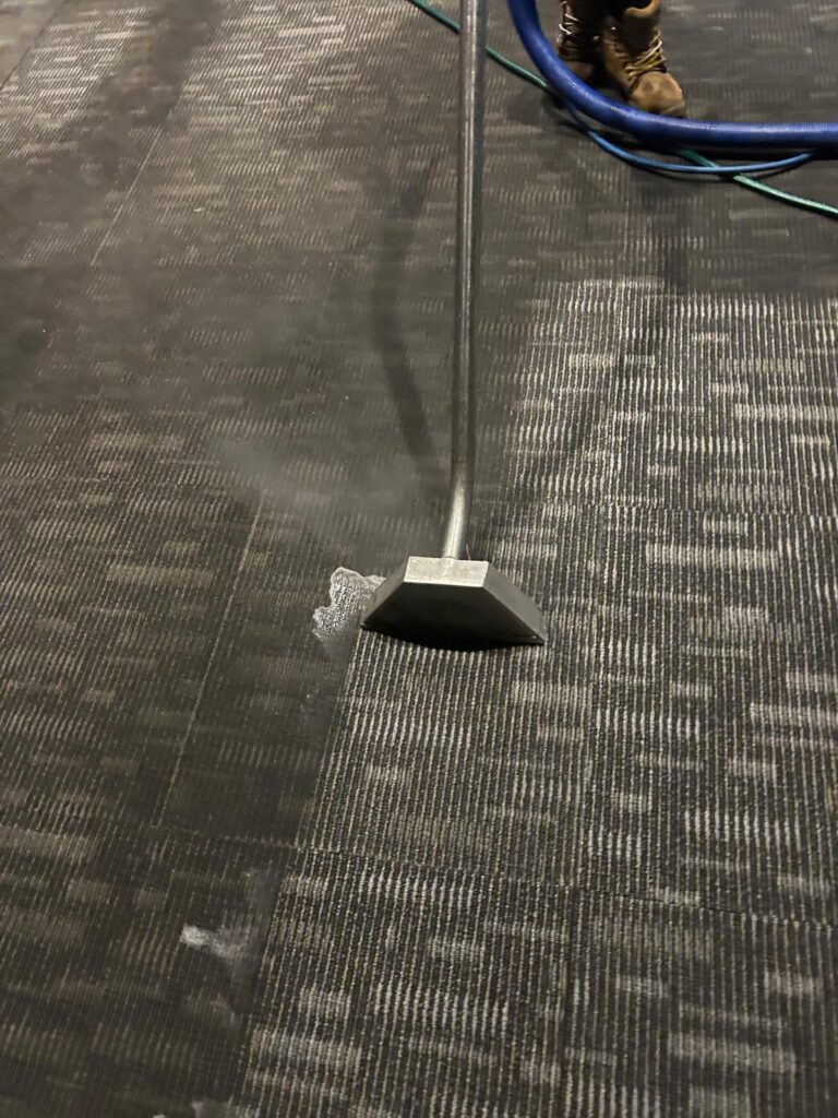 Commercial office cleaning team